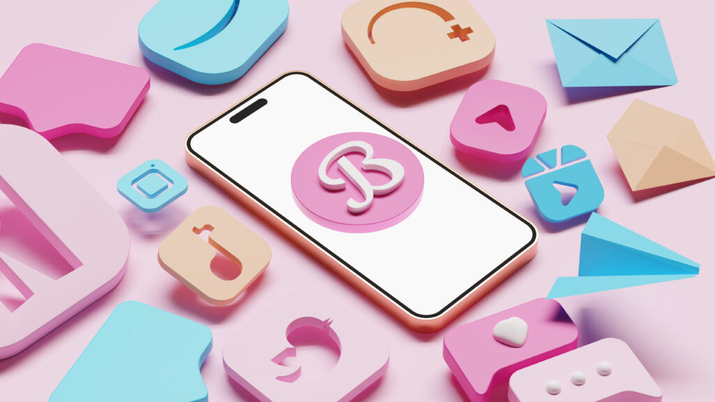 communication social media icons smartphone device